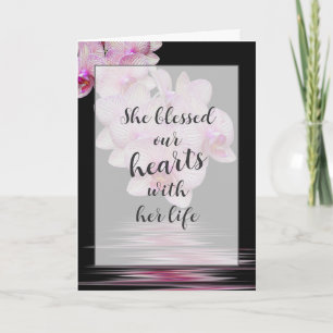 Carte de Sympathie des fleurs d'orchidées roses