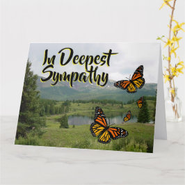 Carte de sympathie des papillons Monarch Lake Moun