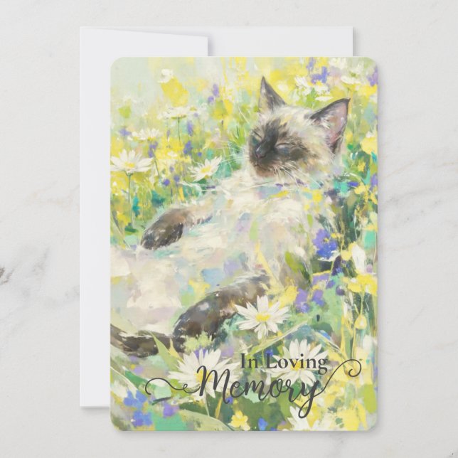 Carte de sympathie du chat siamois (Devant)