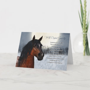 Carte De Sympathie Du Cheval Animaux, Perte Du Che