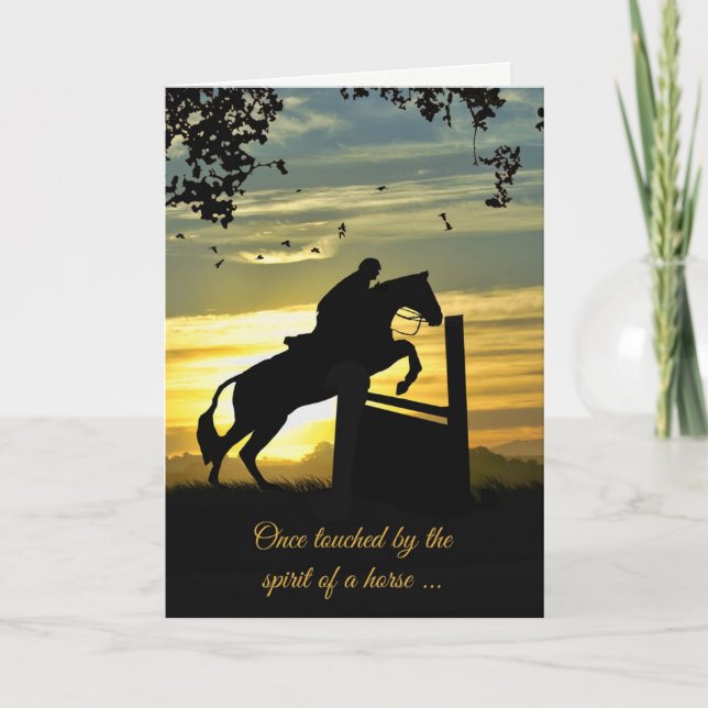 Carte de sympathie du Cheval Chasseur (Devant)