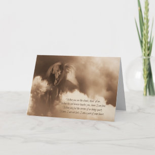 Carte de sympathie du cheval spirituel avec poème