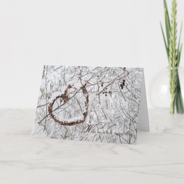 Carte de sympathie du coeur d'hiver (Devant)