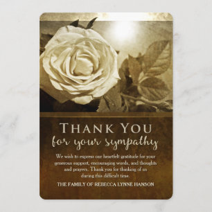 Carte de sympathie du Merci de la nostalgie Rose d