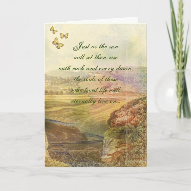 Carte de Sympathie du papillon jaune (Devant)