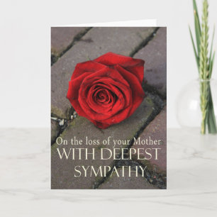 Carte de sympathie du Rose de la perte de mère