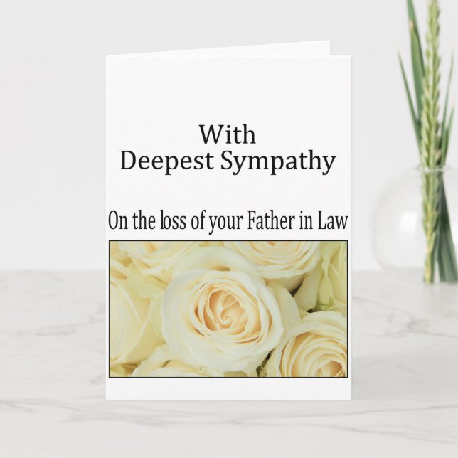 Carte de sympathie du Rose père en droit (Devant)