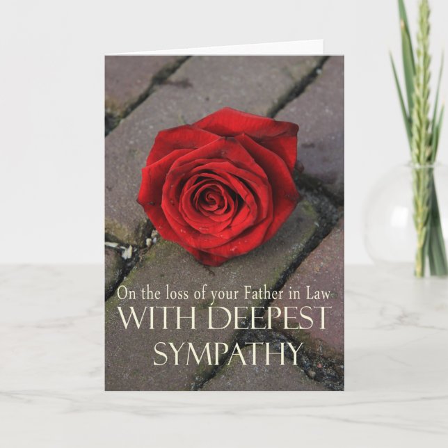 Carte de sympathie du Rose père en droit (Devant)