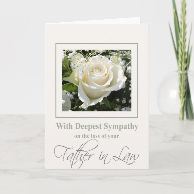 Carte de sympathie du Rose père en droit (Devant)