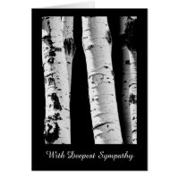 Carte de Sympathie en Aspen noir et blanc