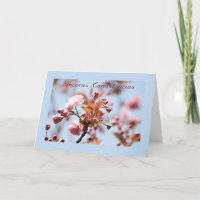 carte de sympathie en fleur rose espagnol