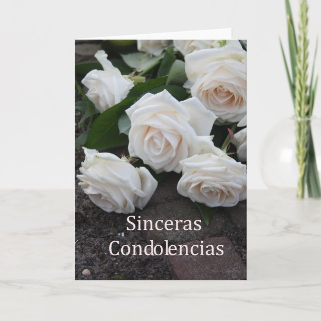 Carte de sympathie espagnole Sinceras Condolencias (Devant)