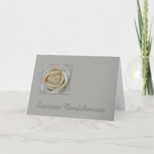 Carte de sympathie espagnole Sinceras Condolencias