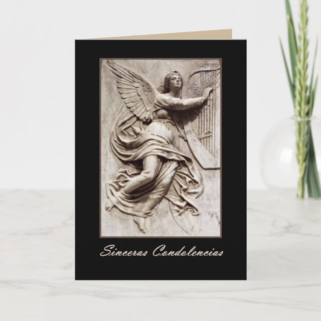 Carte de Sympathie espagnole Sinceras Condolencias (Devant)