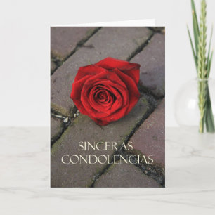 Carte de sympathie espagnole Sinceras Condolencias