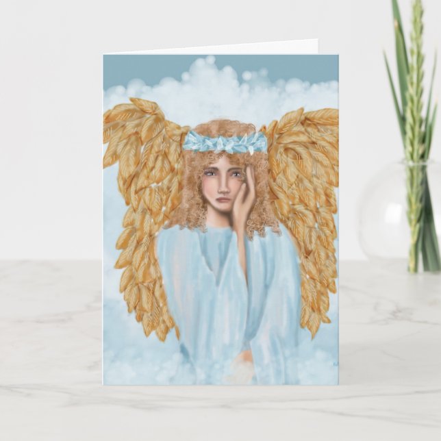 Carte de sympathie et de condoléances avec Angel (Devant)