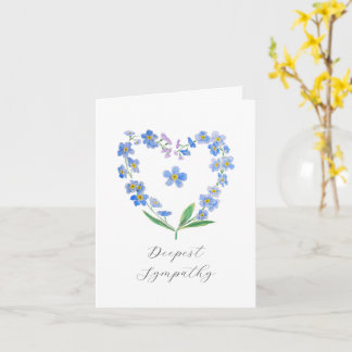 Carte de sympathie fleur de ne m'oublie pas amour