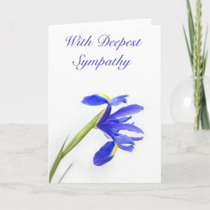 Carte de Sympathie Fleur Iris Violet