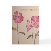 Carte de sympathie florale (intérieur vierge)