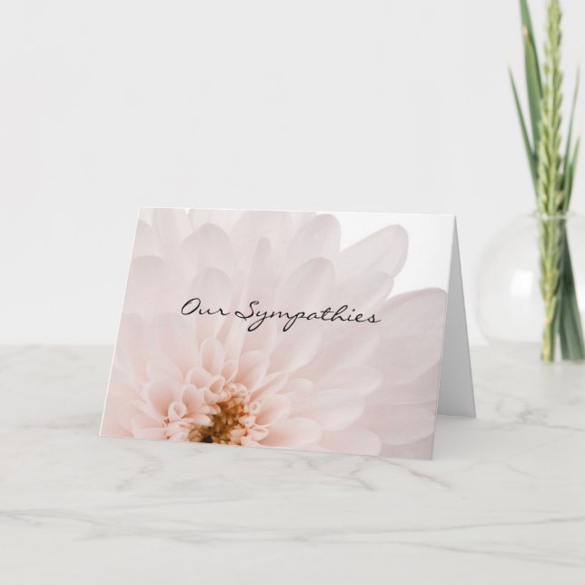 Carte de Sympathie Florale Rose (Devant)