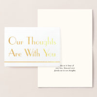 Carte de Sympathie Gold Foil personnalisée