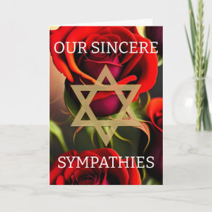 Carte de sympathie juive - Roses rouges