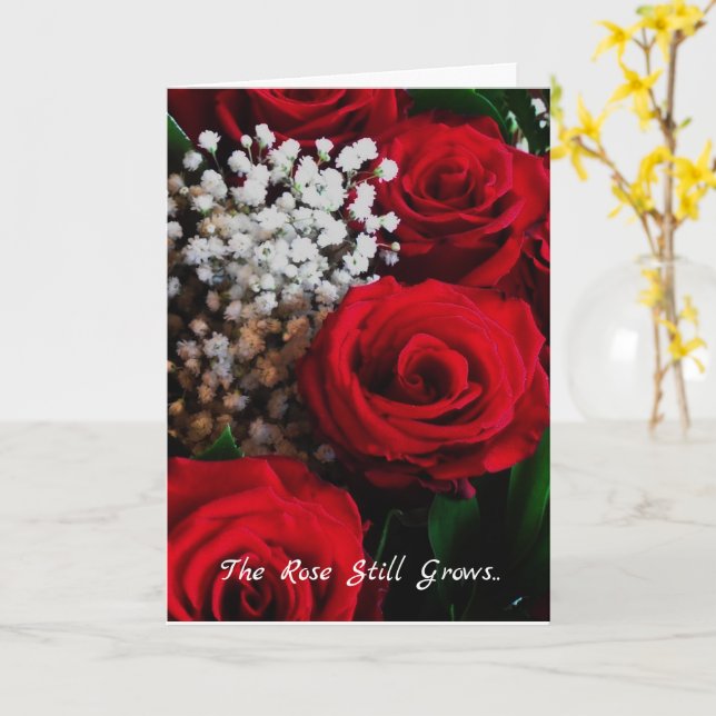 Carte de sympathie Le Rose continue à grandir au-d (Fleur jaune)