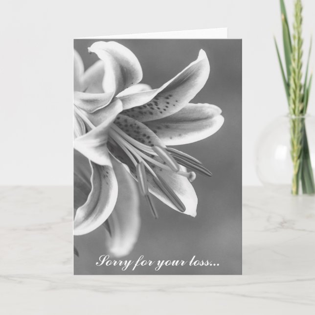 Carte de Sympathie Lillie Black et White Star (Devant)