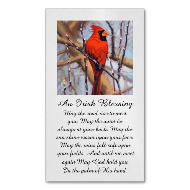 Carte de Sympathie moderne avec Oiseau Cardinal (devant Vertical)