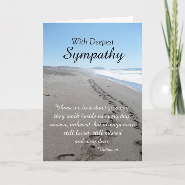 Carte de sympathie Ocean and Footprints (Devant)
