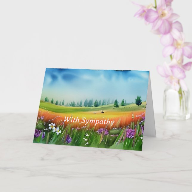 Carte de sympathie personnalisable de la prairie a (Orchidée)