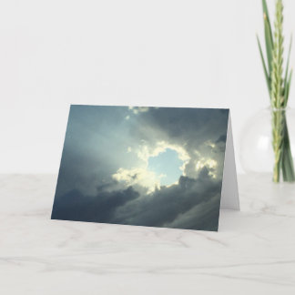 Carte de sympathie, photo, ciel foncé avec briller