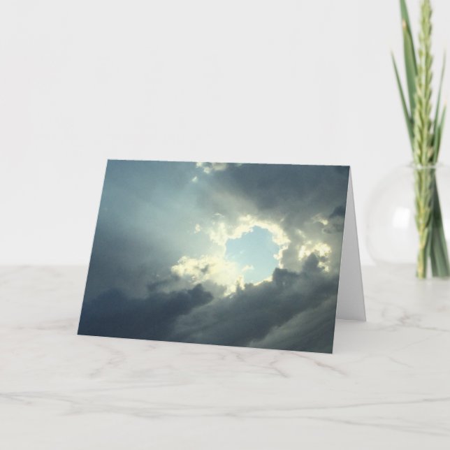 Carte de sympathie, photo, ciel foncé avec briller (Devant)