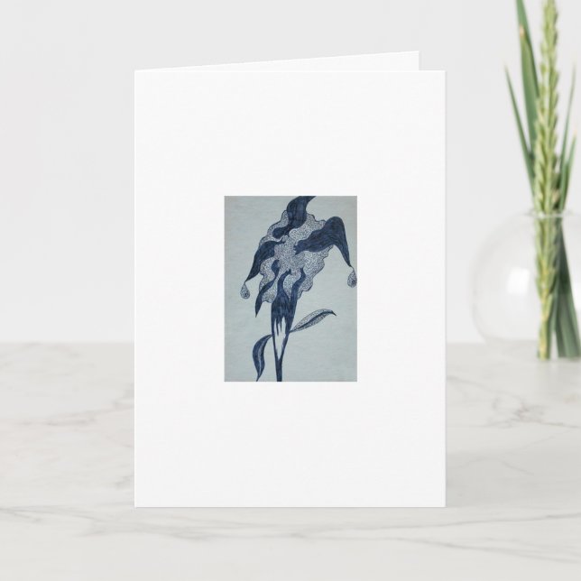carte de sympathie pleurante de fleur (Devant)