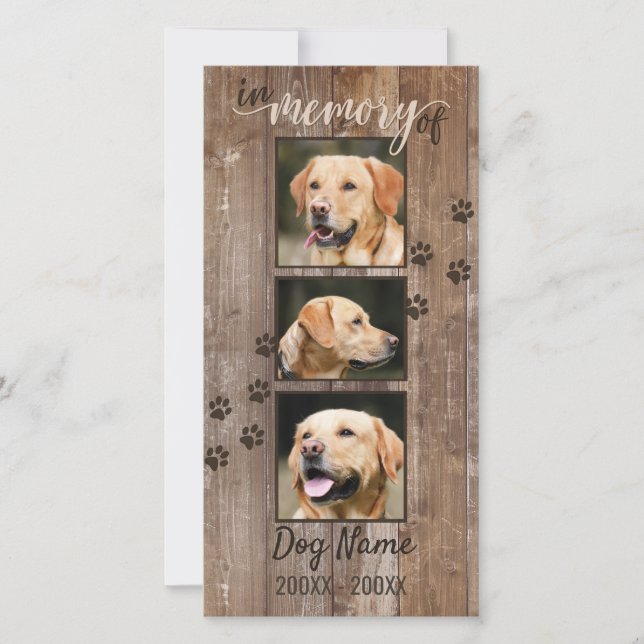 Carte de Sympathie Poème Rustique Poème de Chien P (Devant)
