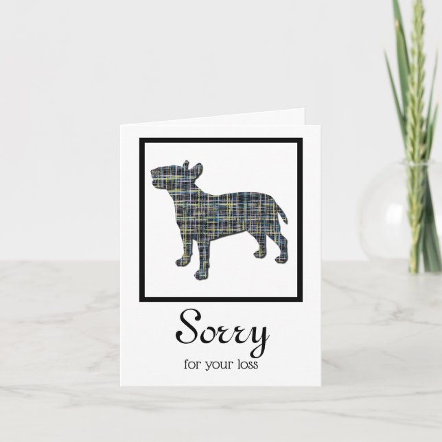 Carte de Sympathie pour animal de compagnie Bull T (Devant)