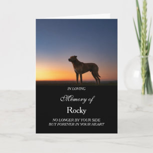 Carte de sympathie pour chien avec nom personnalis
