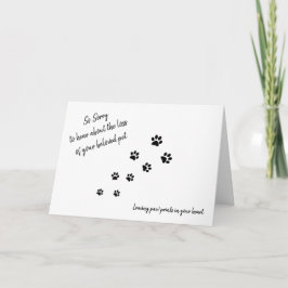 Carte de sympathie pour chien de compagnie avec em