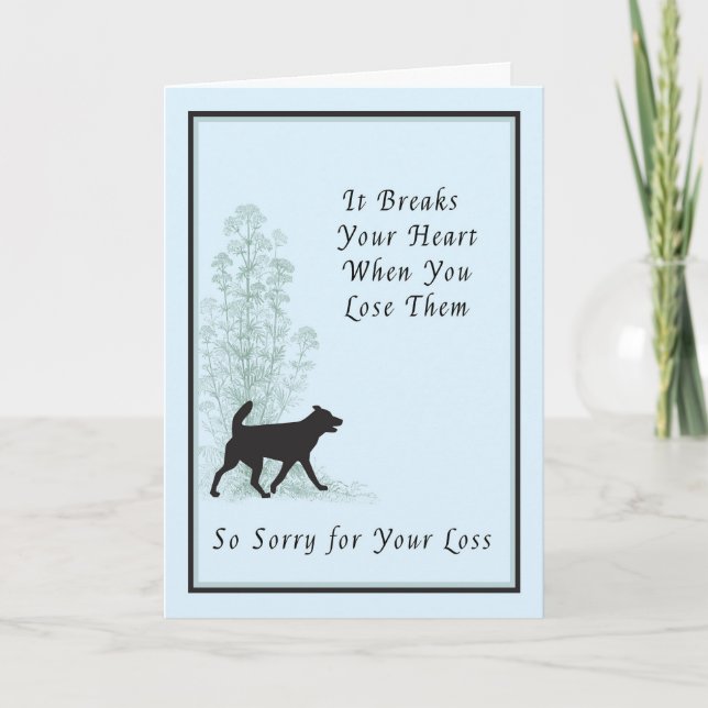Carte de sympathie pour chien de grande taille (Devant)