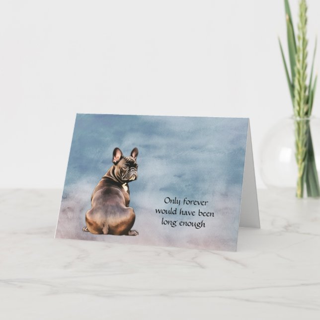 Carte de Sympathie pour chien de taureau noir Brow (Devant)