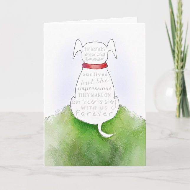 Carte de sympathie pour chien - Impressions sur no (Devant)