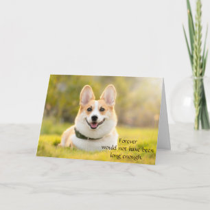 Carte de sympathie pour chien pour perte mémorial 