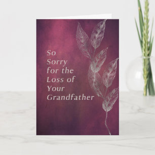 Carte de sympathie pour grand-père à Cranberry