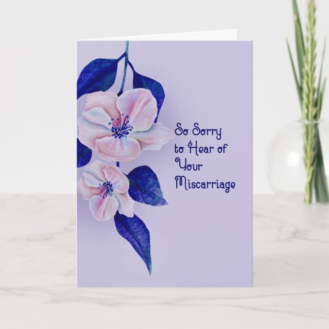 Carte de sympathie pour la floraison bleue fausse  (Devant)