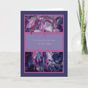 Carte de sympathie pour la perte de soeur en fleur