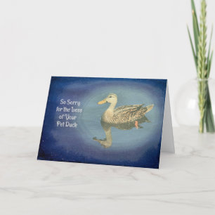Carte de sympathie pour la perte du canard