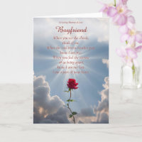 Carte de sympathie pour la perte du copain Rose ro