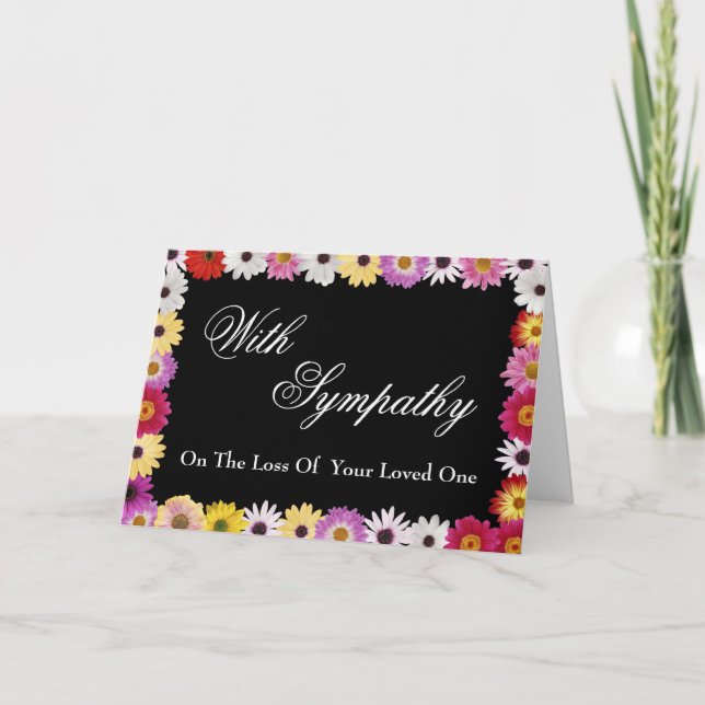 Carte de sympathie pour la perte d'un amour (Devant)