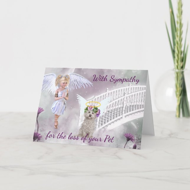 Carte de sympathie pour la perte d'un animal de co (Devant)