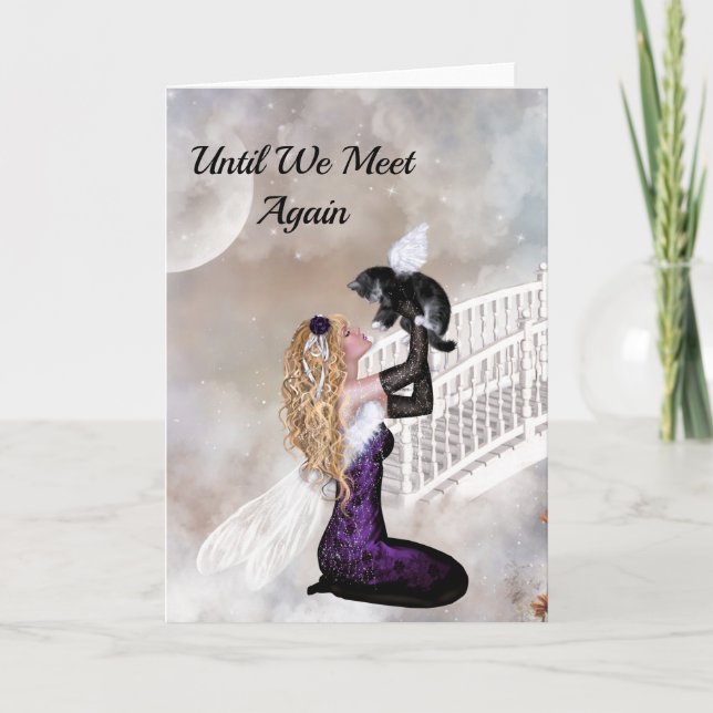 Carte de sympathie pour la perte d'un chat animal  (Devant)